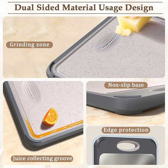 GUANCI Stainless Steel Cutting Board for Kitchen