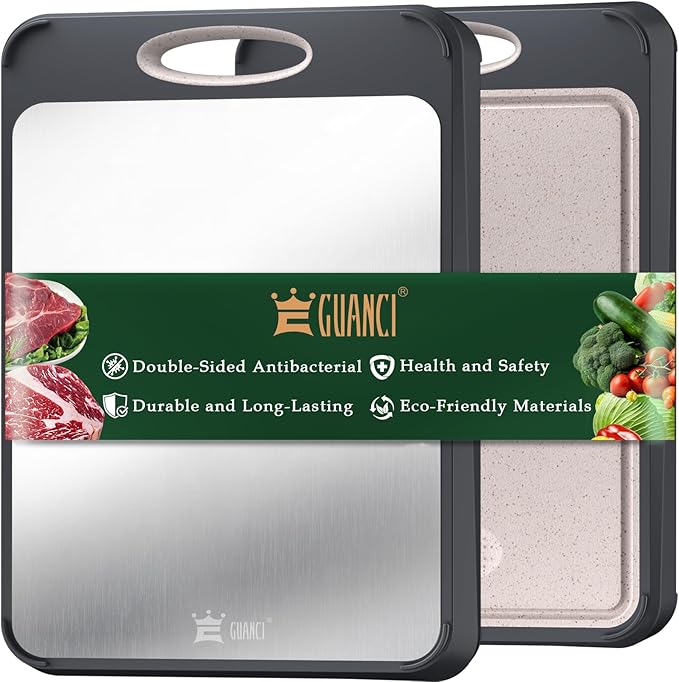 GUANCI Stainless Steel Cutting Board for Kitchen
