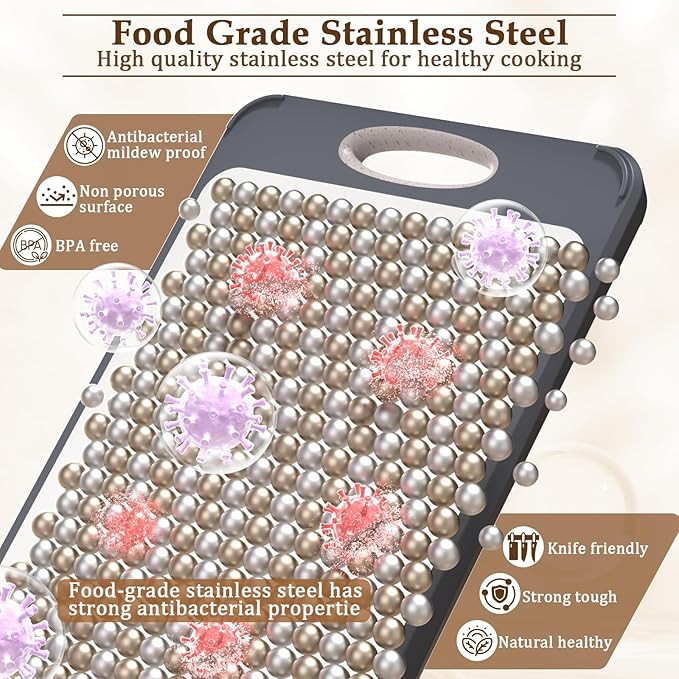 GUANCI Stainless Steel Cutting Board for Kitchen